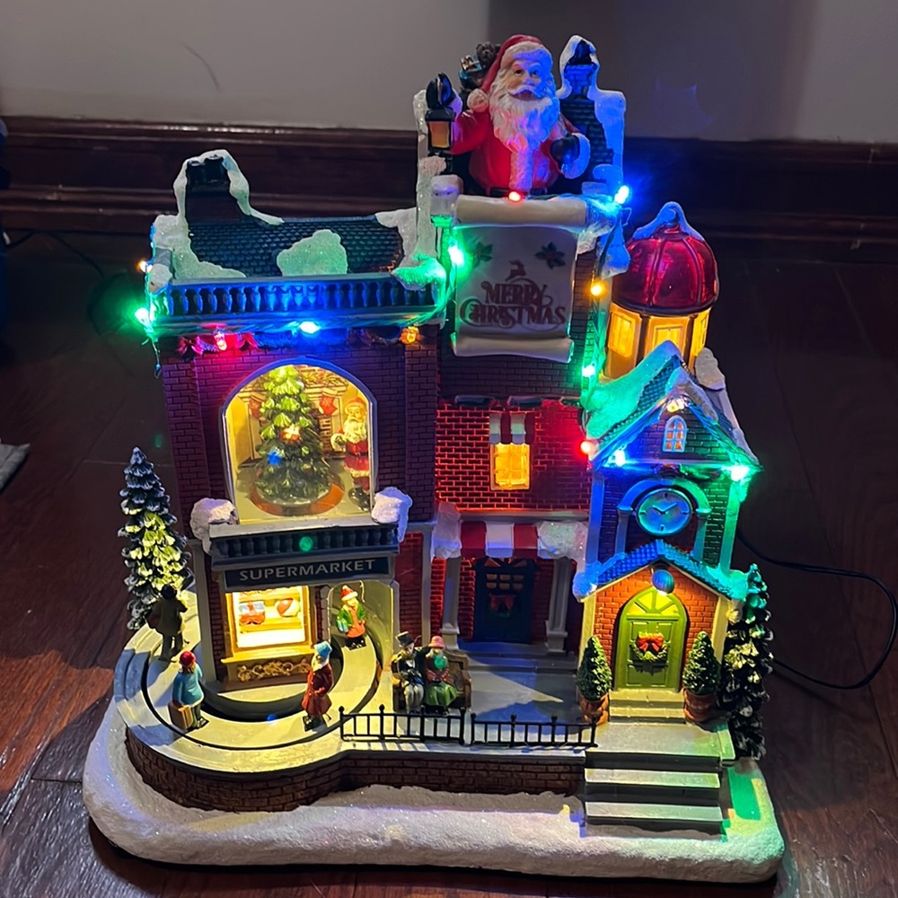 Christmas Town Village With Music & Lights
